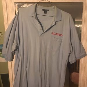 Two collared Aladco button up shirts